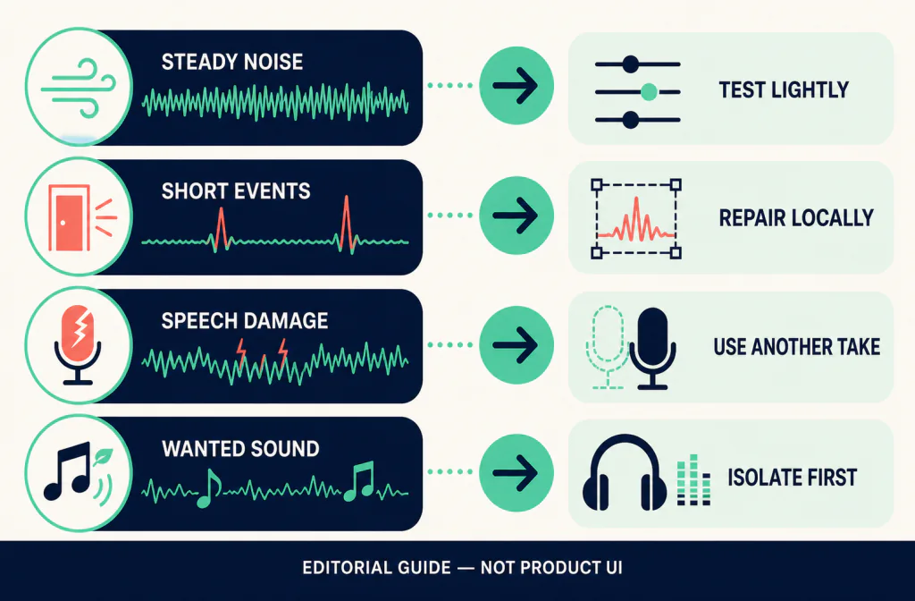 Conceptual guide to identifying a suitable Adobe Podcast review segment