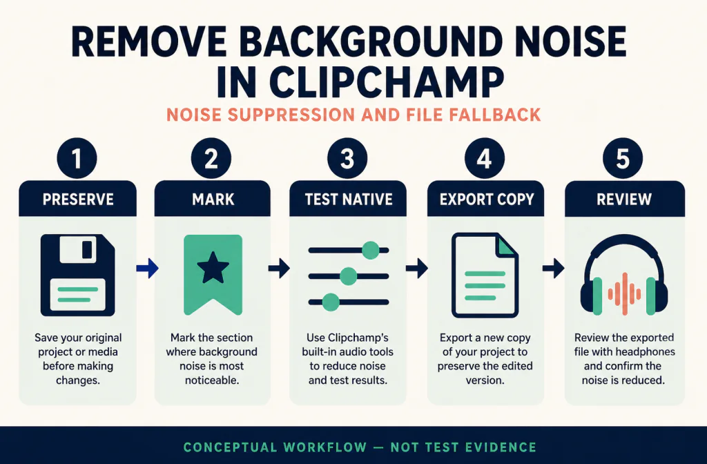 Clipchamp export and reimport plan