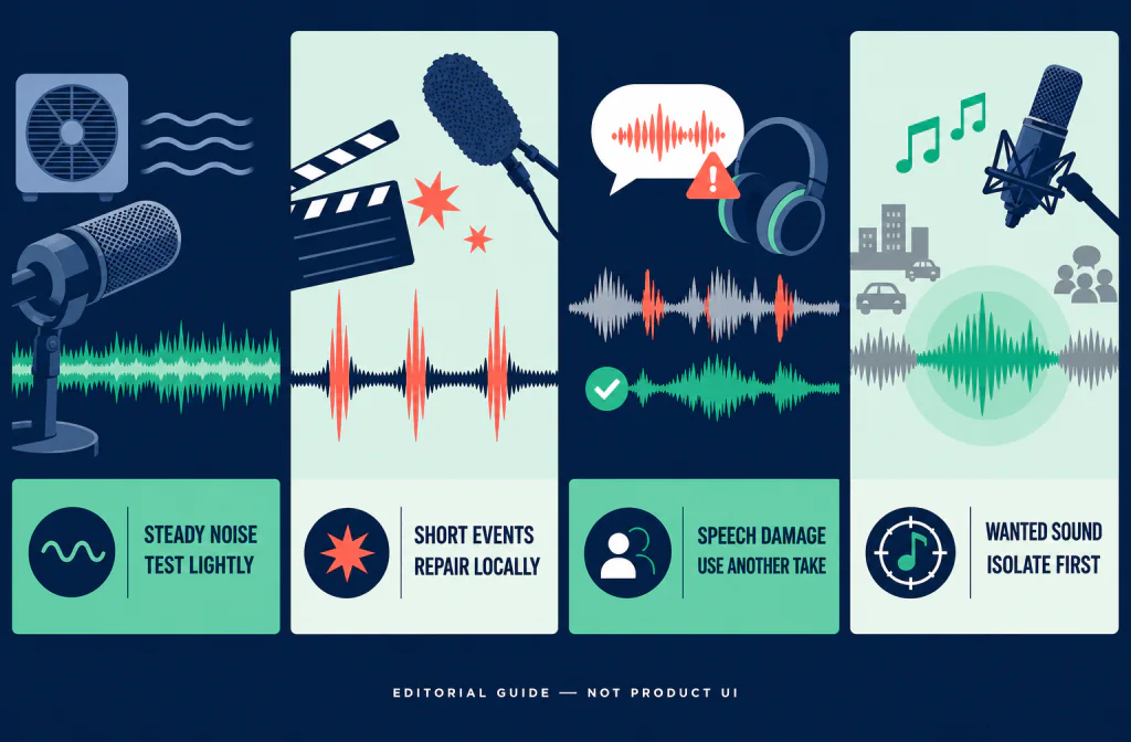 Diagnosis guide for remove background noise in Final Cut Pro