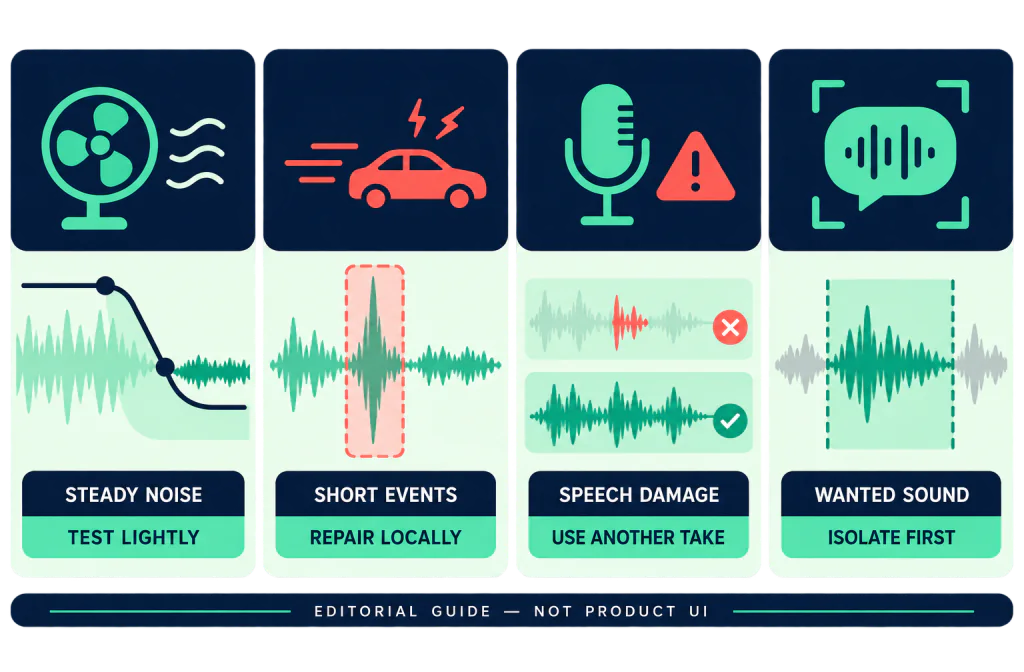 Diagnosis guide for remove background noise in GarageBand Mac